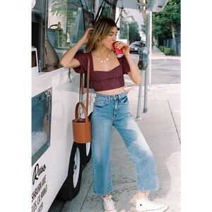 Modern American Savannah High Rise Wide Leg Denim Size 32 Dixie Wash